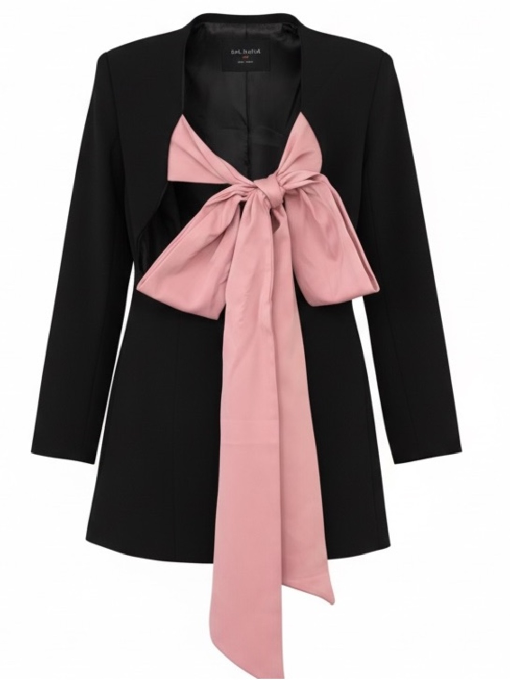Blazer with coquette bow tie back